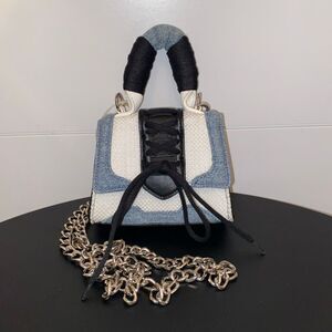 Steve Madden Bdoraa Denim Flat Top Handle Bag NWT